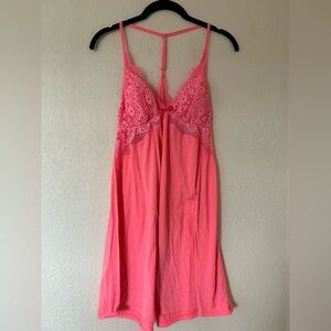 Victoria's Secret Pink Lace Trim Chemise